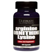ULTIMATE NUTRITION ARGININE ORNITHINE LYSINE (100 КАПС.)